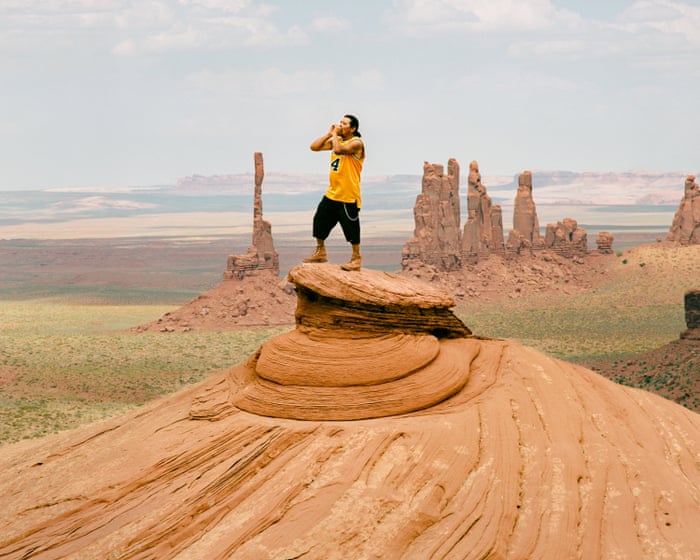 A Navajo man cries out for water on a pinnacle in Utah: Elliot Ross’s best photograph