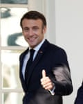 Emmanuel Macron at the White House on Thursday.