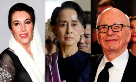 Benazir Bhutto, Aung San Suu yi and Rupert Murdoch