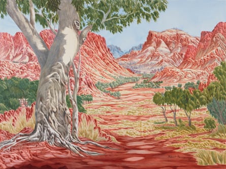 Hubert Pareroultja’s landscape painting Tjoritja