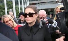 Belle Gibson at the federal court in Melbourne, 2019