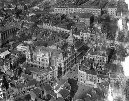 Ipswich Town Hall and Corn Exchange in 1921, one of the earliest images in the collection.
