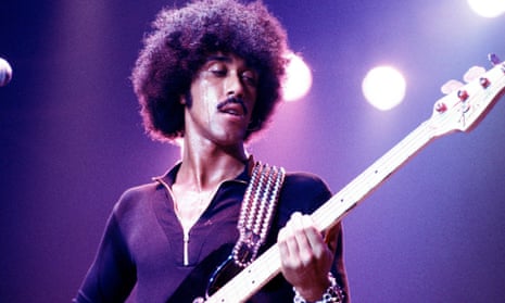 Letting the music speak ... Phil Lynott playing with Thin Lizzy in London in 1978.
