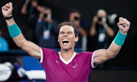 Spain’s Rafael Nadal celebrates winning the final.