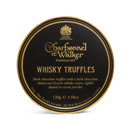 A round box of Charbonnel et Walker whisky truffles (130g)