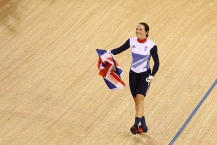Pendleton celebrates winning gold at the 2012 Games.