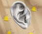 An ear suffering tinnitus