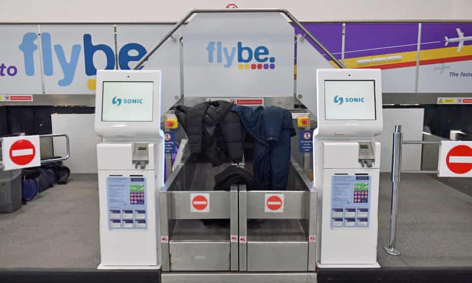 Flybe check-in desks at Birmingham International Airport