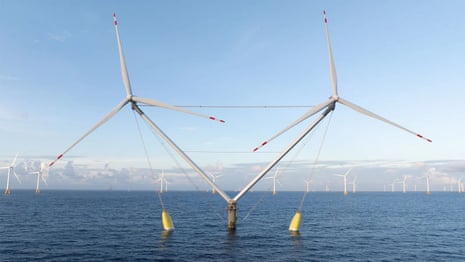 Double headed wind turbine being built in China