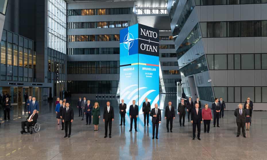Nato leaders at its headquarters in Brussels