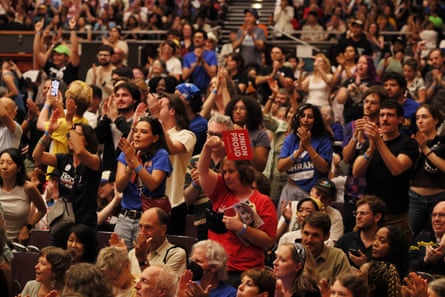 The crowd at the town hall event
