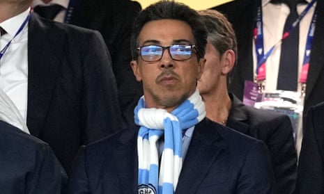 Manchester City’s owner, Sheikh Mansour, at the Champions League final against Internazionale in June 2023
