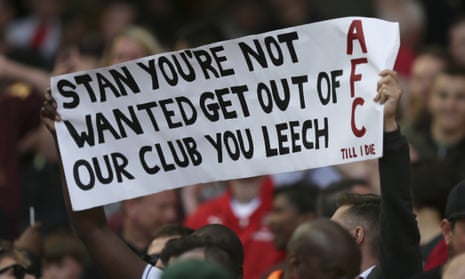 Some Arsenal fans made their feelings known