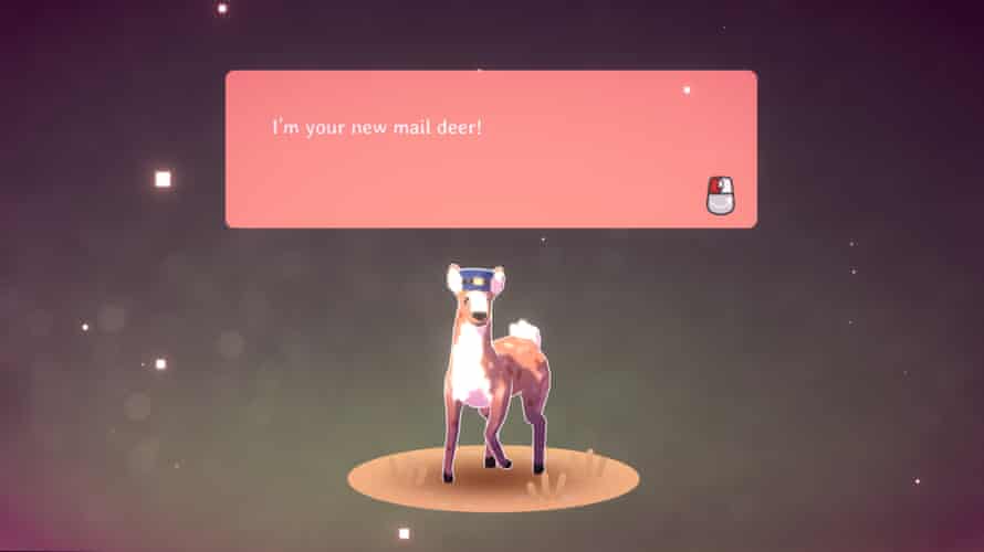 A deer saying "i'm your new mail deer!"