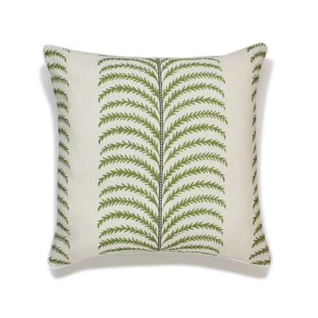 OKA Areca Outdoor Cushion in Putting Green colour.