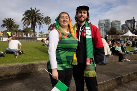Jessa Smith and Daniel Pascoe-Thomas show their colours.