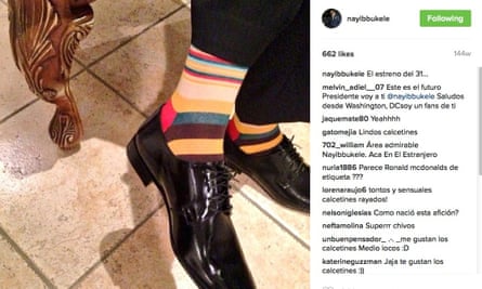 Nayib Bukele is fond of Instagramming his socks.