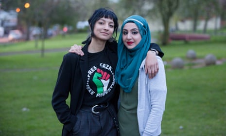 Saffiyah Khan (left) with Saira Zafar in Balsall Heath, Birmingham. 