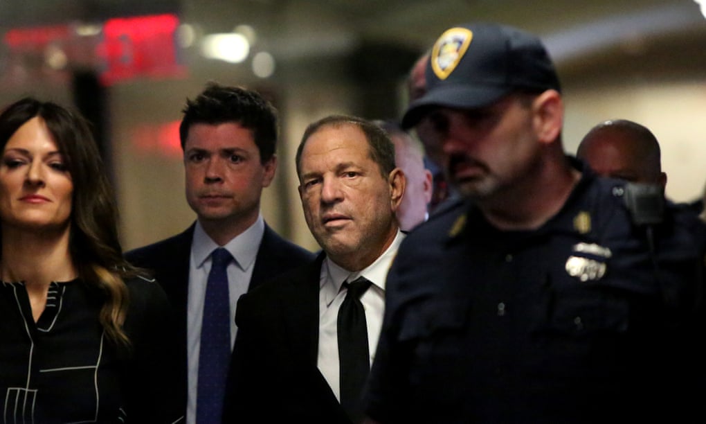 Harvey Weinstein arrives at a New York court for the arraignment over a new indictment for sexual assault, August 2019. 