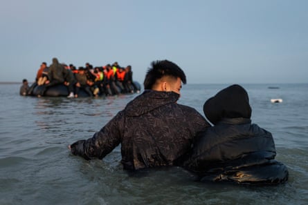 ‘We need to destroy the business model’ … small boats in the Channel.
