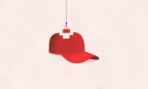 Review cover illustration of a MAGA hat for Dave Eggers’ story