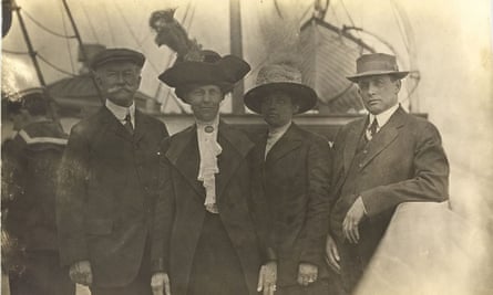 James Fenwick and his wife, Mabel (both on the right), who were on board the SS Carpathia.