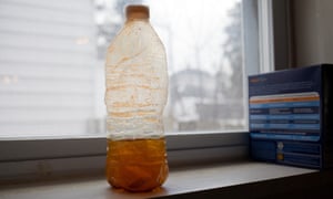 A sample of tap water taken in Flint, Michigan.