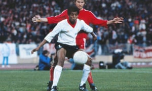 Howard Gayle playing for Liverpool against Bayern Munich in 1981