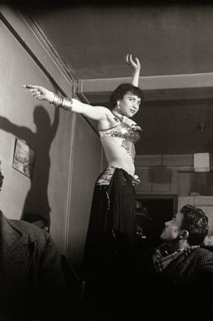 A Kabyle dancer in the district of Barbès, Paris, 1955