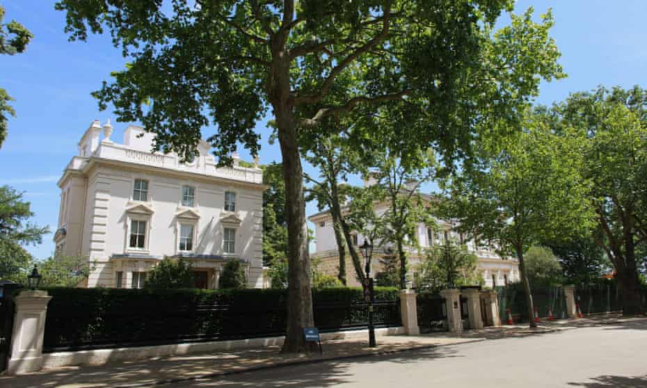 A general view of houses along Kensington Palace Gardens