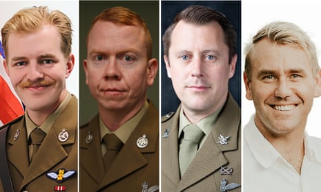 (L-R) Lt Maxwell Nugent, Cpl Alex Naggs, WO Phillip Laycock and Capt Danniel Lyon