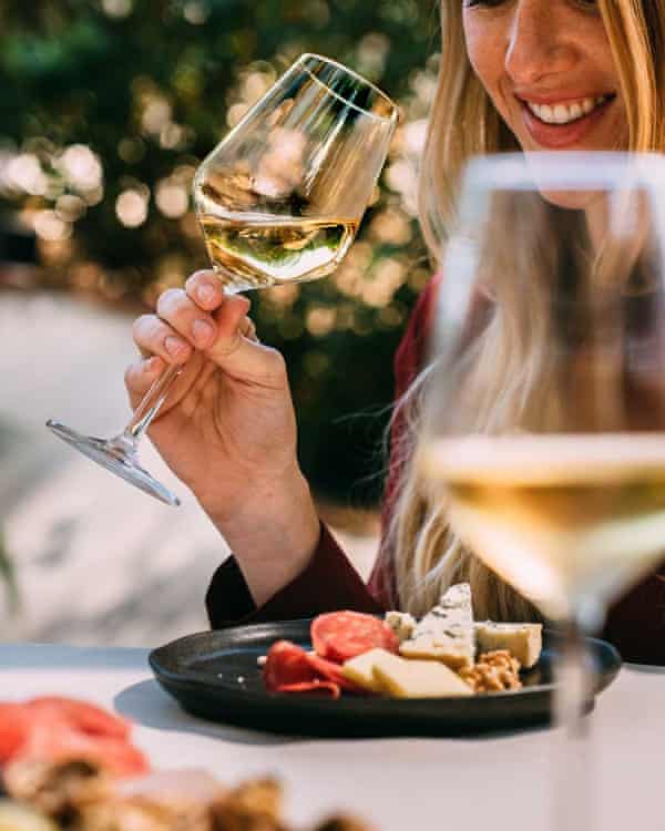 Woman drinking sherry