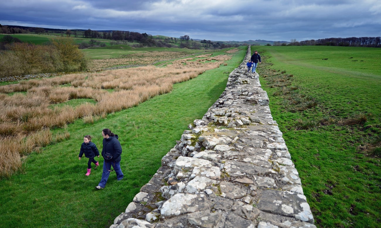 Members of the public visit Hadrian’s Wall at Birdoswald,