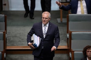 Prime minister Scott Morrison arrives for question time last Thursday.