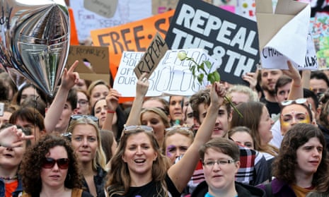Call for change … protesters in Dublin in 2017 campaign for abortion rights.