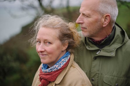 Raynor Winn and her husband Moth outdoors