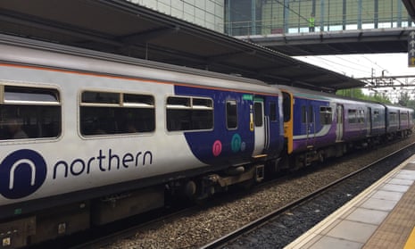 A Northern train at Liverpool South Parkway station