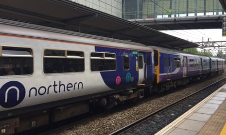 A Northern train at Liverpool South Parkway station.