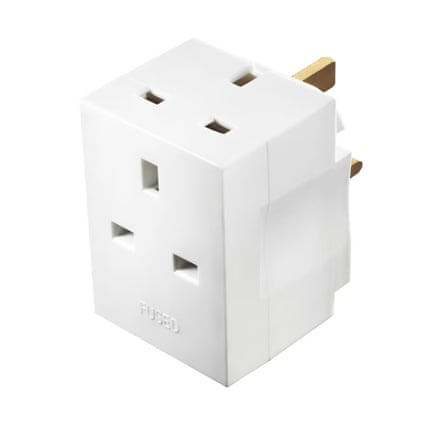 Masterplug 13A Fused 3-Way Plug Adaptor