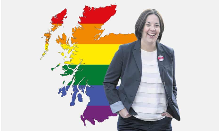 Kezia Dugdale and a rainbow map of Scotland