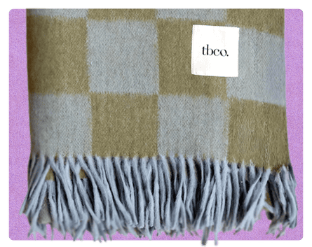 Checked wool blanket by TBCo