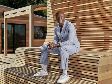TOPANGA, CALIFORNIA - August 25, 2023: Seal, a British singer, songwriter and record producer, poses for a portrait at his home. (Photo by Philip Cheung for The Guardian)