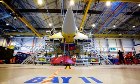 BAE workers building Typhoon fighter jets in Lancashire. 