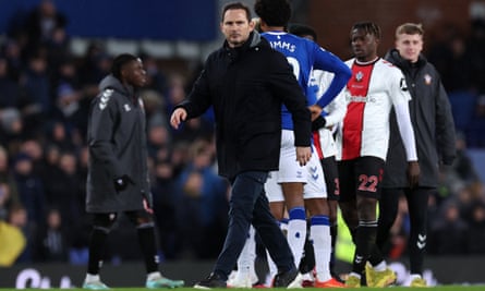Frank Lampard after Everton’s defeat by Southampton at Goodison Park