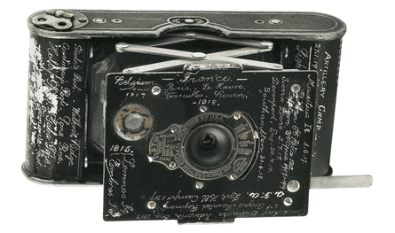 The Kodak Vest pocket camera. This one was owned by Sergeant Percy Virgoe of the 4th Light Horse Regiment.