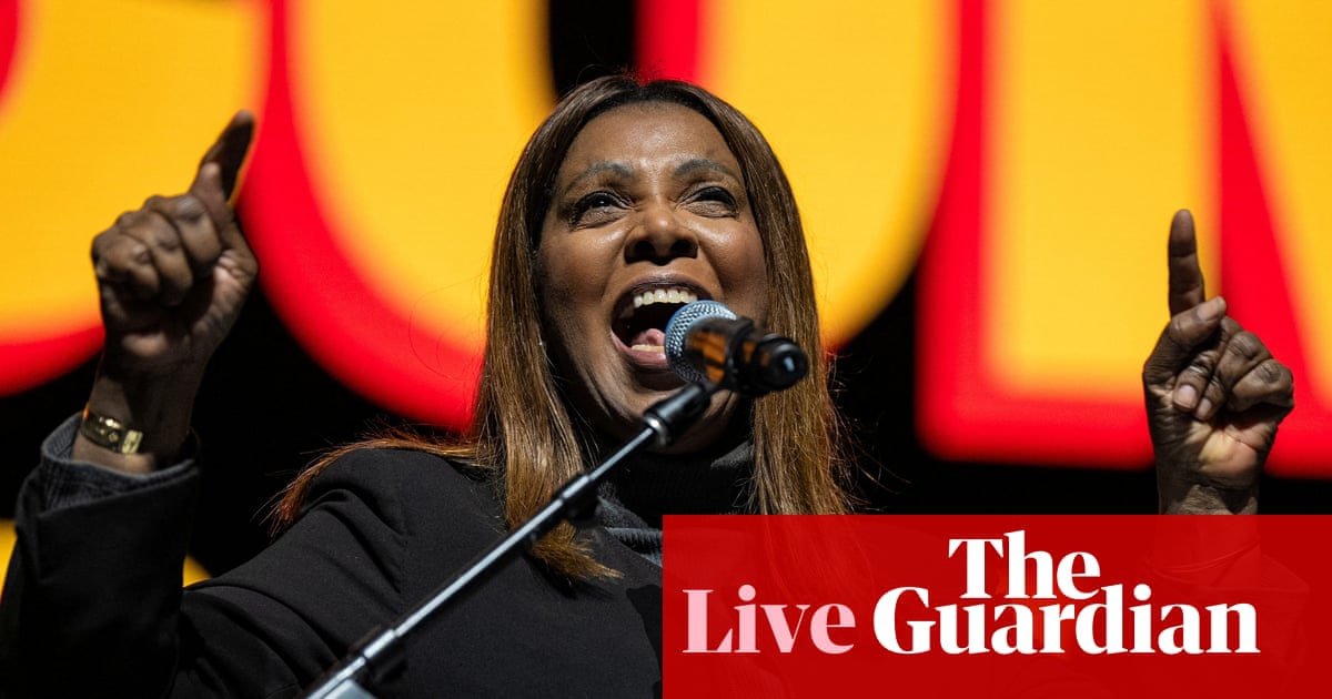 Letitia James warns of powerful voices trying to silence the truth' US politics live
