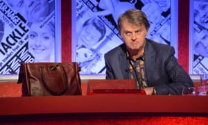 Paul Merton with handbag on Have I Got News For You