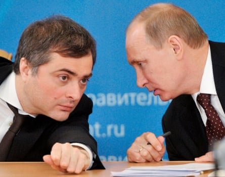 Vladimir Putin and Vladislav Surkov.