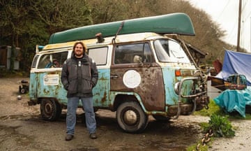 Steve Green, with his campervan Cecil, built in 1972.