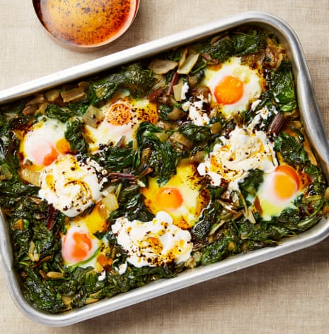 Yotam Ottolenghi’s recipe for Karl’s baked eggs.
